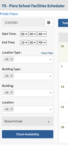 Pierz School Facilities Scheduler